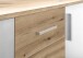 Sideboard >BC 1040< 3 Türen, 2 Schubladen, eiche rustica Dekor/ weiß - 120x84x35cm (BxHxT)