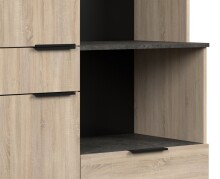 Buffet >Fumay 2< (2-teilig) Buffet 100x186x45cm, Theke 109x90x80cm, Eiche Dekor