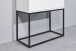 Barschrank >Bar 3< 10 Fächer, Halterung für Weingläser, Weiß matt - 79x156x38cm (B/H/T)