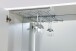 Barschrank >Bar 3< 10 Fächer, Halterung für Weingläser, Weiß matt - 79x156x38cm (B/H/T)