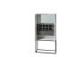 Barschrank >Bar 3< 10 Fächer, Halterung für Weingläser, Weiß matt - 79x156x38cm (B/H/T)