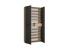 Schuhschrank >Leon< 2 Türen + Schübe, 9 Böden, Eiche Dekor / Anthrazit - 90x195x38cm BxHxT