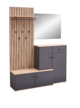 Kompaktgarderobe >Fynn< in Anthrazit / Artisan...