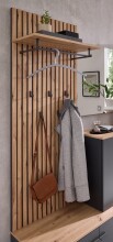 Kompaktgarderobe >Fynn< in Anthrazit / Artisan Eiche Dekor - 223x199x38 (BxHxT)