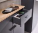Kompaktgarderobe >Fynn< in Anthrazit / Artisan Eiche Dekor - 223x199x38 (BxHxT)