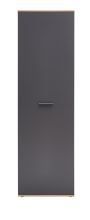 Garderobenschrank >Fynn< in Anthrazit / Artisan Eiche Dekor - 60x199x38 (BxHxT)