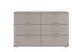 Schubkastenkommode >Easy Plus< 6 Schubladen, in SAHARAGRAU - 130x83x41cm (BxHxT)