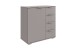 Kombikommode >Easy Plus< 1 Tür, 4 Schubladen, in SAHARAGRAU - 81x83x41cm (BxHxT)