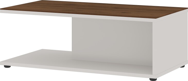 Couchtisch >California< in Kaschmir / Nussbaum-Dekor  - 109x39x59cm (BxHxT)