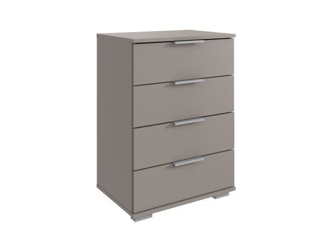Hochkommode >Easy Plus< 4 Schubladen, in SAHARAGRAU - 52x74x38cm (BxHxT)