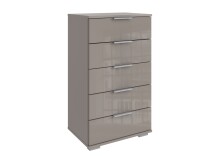 Hochkommode >Easy Plus< 5 Schubladen, SAHARAGRAU -...