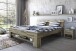 Massivholzbett >Link< Fußteilregal, Liegefl. 180x200, Wildeiche massiv - 185x88x215cm BxHxT