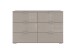 Schubkastenkommode >Easy Plus< 6 Schubladen, in SAHARAGRAU - 130x83x41cm (BxHxT)