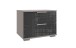 Nachtkommode >Easy Plus< 2 Schübe, SAHARAGRAU + GLAS GREY - 52x40x38cm (BxHxT)