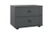 Schlafzimmer-Set >Chalet< (3-teilig) Doppelbett + 2 Nachtkonsolen, Graphit - 293x85x210cm BxHxT