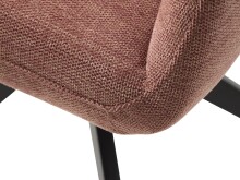 Armlehnstuhl >ROXANA< drehbar, Wipp-Relax-Funktion Rosa, Stoff-Brego - 57,5x88x62cm (BxHxT)