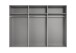 Schwebetürenschrank >Bert< 3 Böden, 3 Stangen, in Weiß - 270x208x65cm (BxHxT)