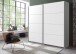 Schwebetürenschrank >Bert< 2 Böden, 2 Stangen, in Weiß - 225x208x65cm (BxHxT)