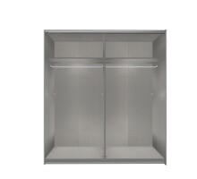 Schwebetürenschrank >Dundee< in GRAPHIT + SAHARAGRAU / STRASS / SPIEGEL - 180x198x64cm (BxHxT)