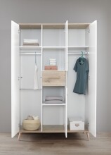 Kleiderschrank >Fehmarn< 4 Böden, 3 Stangen,...