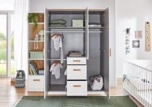 Drehtürenschrank >Gotland< 3 Schübe, 3...