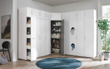 Mehrzweckschrank >MRK Multiraumkonzept< 1 Boden, 1 Stange, in WEISS - 80x185x68cm (BxHxT)
