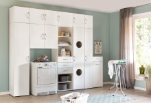 Schrankaufsatz >MRK Multiraumkonzept< in WEISS - 40x40x68cm (BxHxT)