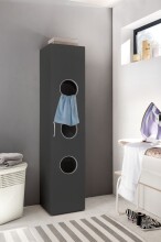 Wäscheschrank >MRK Multiraumkonzept< in GRAPHIT - 40x185x68cm (BxHxT)