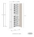 Schuhschrank >Lady< 20 Böden, weiss hochglanz / Eiche Dekor - 80x200x34 (BxHxT)