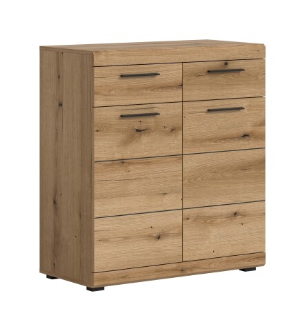 Schuhkommode >Scout< 2 Schübe, 2 Türen, in Evoke Eiche Dekor - 90x96x37cm (BxHxT)