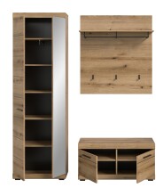 Garderoben-Set >Scout< (3-teilig) in Evoke Eiche Dekor - 167x197x40cm (BxHxT)