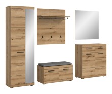 Garderoben-Set >Scout< (6-teilig) in Evoke Eiche...