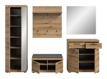 Garderoben-Set >Scout< (6-teilig) in Evoke Eiche Dekor - 272x197x40cm (BxHxT)