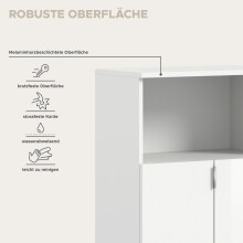 Garderoben-Set >Projekt X< in weiß / weiß hochglanz - 111x191x37cm (BxHxT)