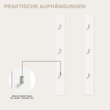 Garderoben-Set >Projekt X< in weiß / weiß hochglanz - 128x191x37cm (BxHxT)