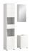 Badezimmer-Set >Vira< (3-teilig) in weiß / weiß hochglanz - 91x190x34cm (BxHxT)