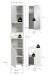 Badezimmer-Set >Vira< (3-teilig) in weiß / weiß hochglanz - 91x190x34cm (BxHxT)