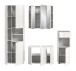 Badezimmer-Set >Vira< (4-teilig) in weiß / weiß hochglanz - 210x190x34cm (BxHxT)