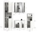 Badezimmer-Set >Vira< (4-teilig) in weiß / weiß hochglanz - 210x190x34cm (BxHxT)