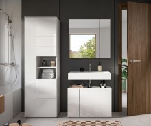 Badezimmer-Set >Vira< (3-teilig) in weiß /...