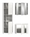 Badezimmer-Set >Vira< (3-teilig) in weiß / weiß hochglanz - 157x190x34cm (BxHxT)