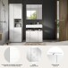 Badezimmer-Set >Vira< (3-teilig) in weiß / weiß hochglanz - 157x190x34cm (BxHxT)