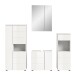 Badezimmer-Set >Vira< (4-teilig) in weiß / weiß hochglanz - 188x190x34cm (BxHxT)