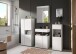 Badezimmer-Set >Vira< (4-teilig) in weiß / weiß hochglanz - 188x190x34cm (BxHxT)