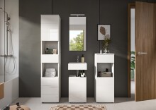Badezimmer-Set >Vira< (4-teilig) in weiß /...