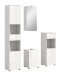 Badezimmer-Set >Vira< (4-teilig) in weiß / weiß hochglanz - 144x190x34cm (BxHxT)