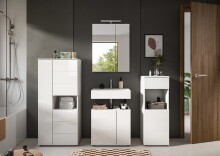 Badezimmer-Set >Vira< (4-teilig) in weiß /...