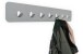Garderobenleiste >Tilly 3< 7 Haken, in grau, Metall - 70x10x3cm (LxHxT)