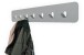 Garderobenleiste >Tilly 3< 7 Haken, in grau, Metall - 70x10x3cm (LxHxT)