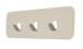 Garderobenleiste >Tilly 1< 3 Haken, in cremeweiß, Metall - 30x10x3cm (BxHxT)
